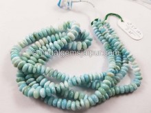 Larimar Smooth Disc Beads